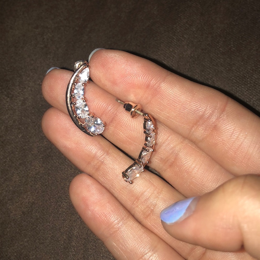 Rose gold earrings